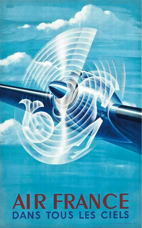 Old Air France poster